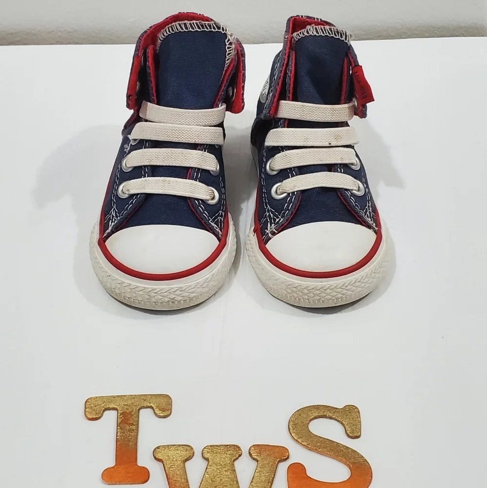Converse All Star Kids High-Top Sneakers - Blue Red And Withe Sz‎ 5